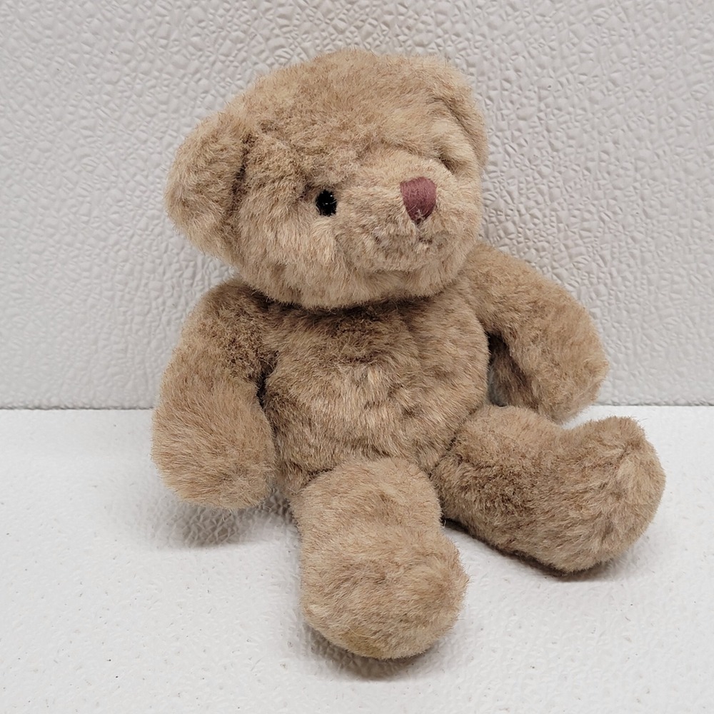 Vintage Russ Berrie So Soft Teddy 8" Plush Bear Stuffed Animal Tan Brown #4606